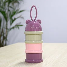 Load image into Gallery viewer, 3 layer Frog Style Portable Baby Food Storage Box Essential Cereal Cartoon formula dispenser baby stuff bowl storage with lid