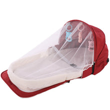 Load image into Gallery viewer, Portable Baby Bed For Newborn Baby Foldable Baby Crib Travel Sun Protection Mosquito Net Breathable Sleeping Basket With Toys